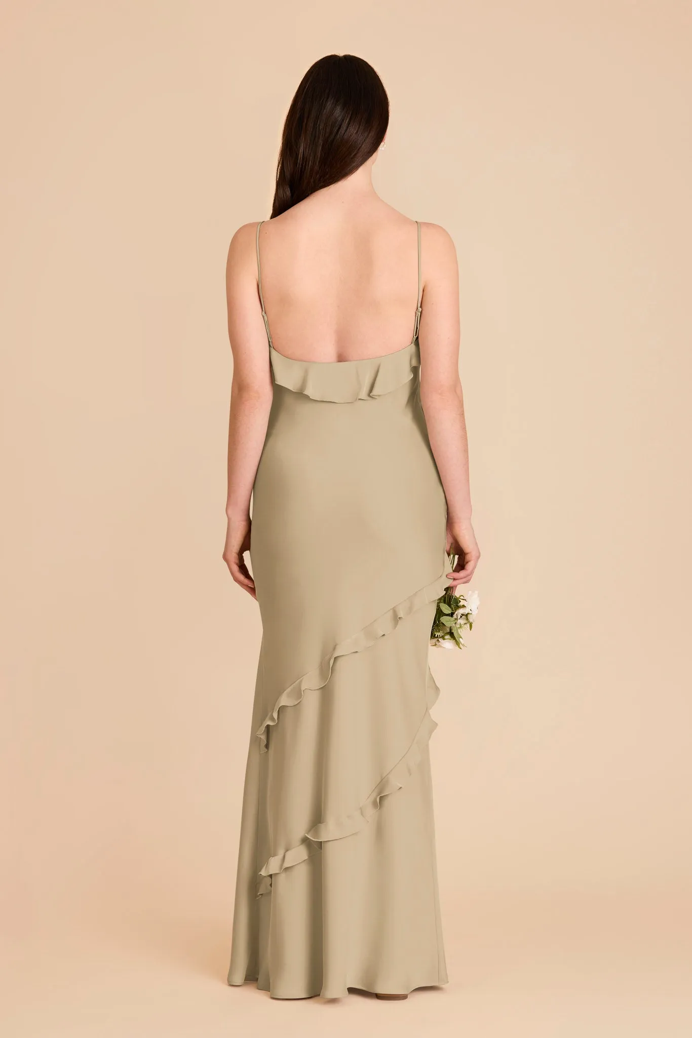 Valentina Matte Satin Dress - Moss Green sold by Birdy Grey product image thumbnail 5