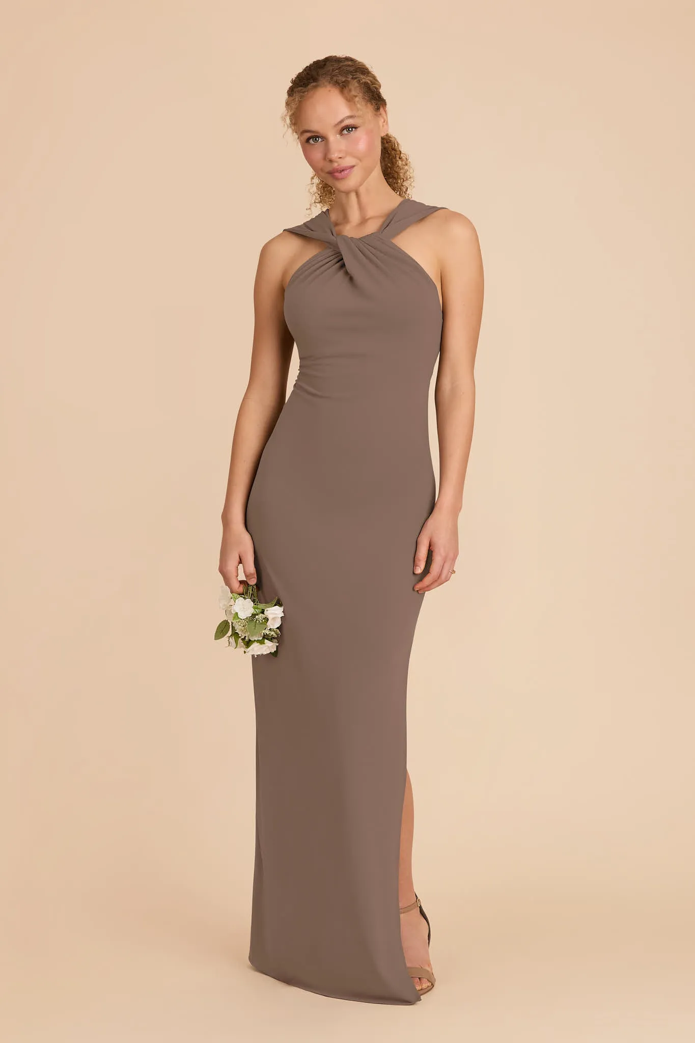 Erica Luxe Stretch Knit Dress - Mocha sold by Birdy Grey product image thumbnail 3