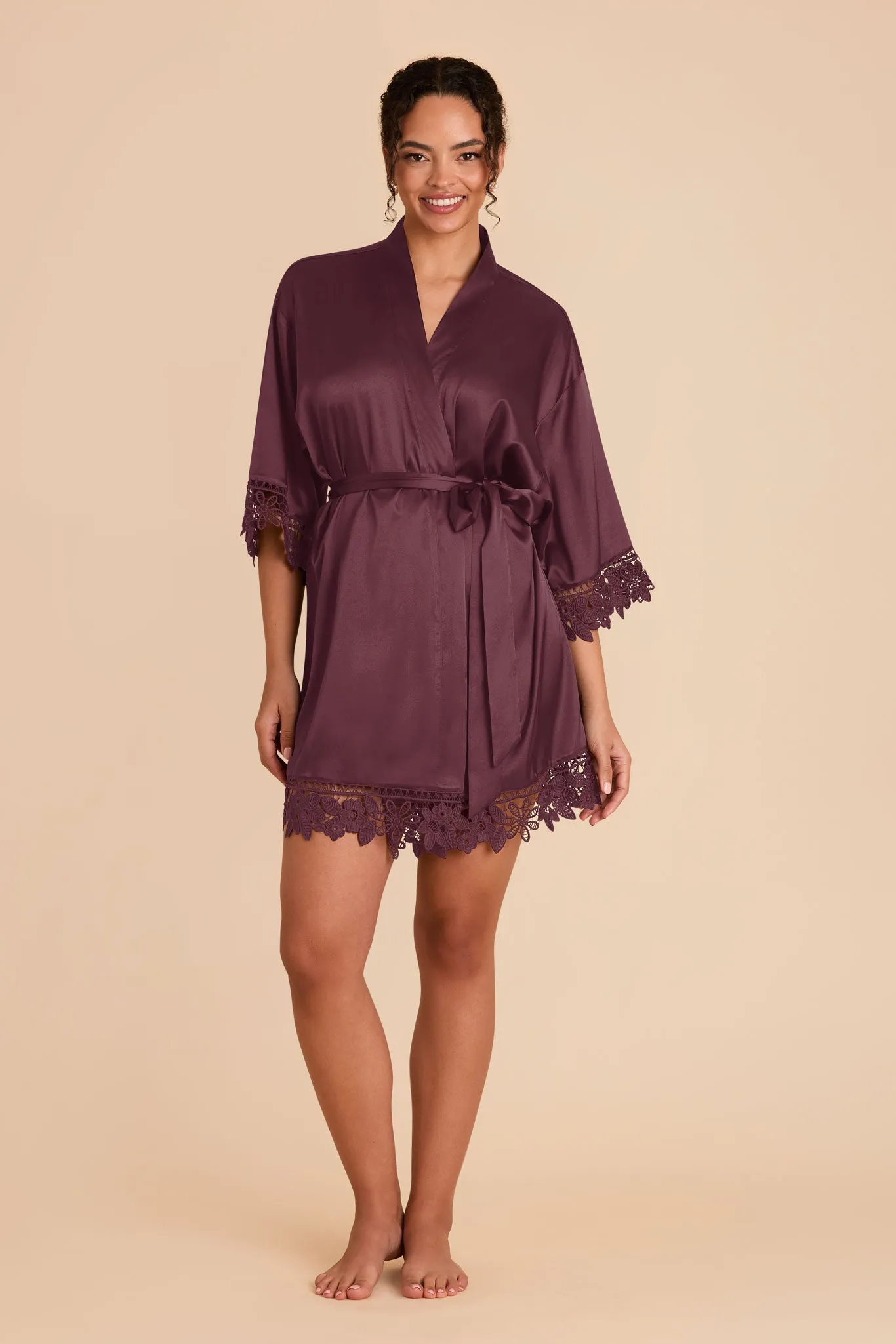 Claudine Lace Robe - Cabernet sold by Birdy Grey product image thumbnail 3