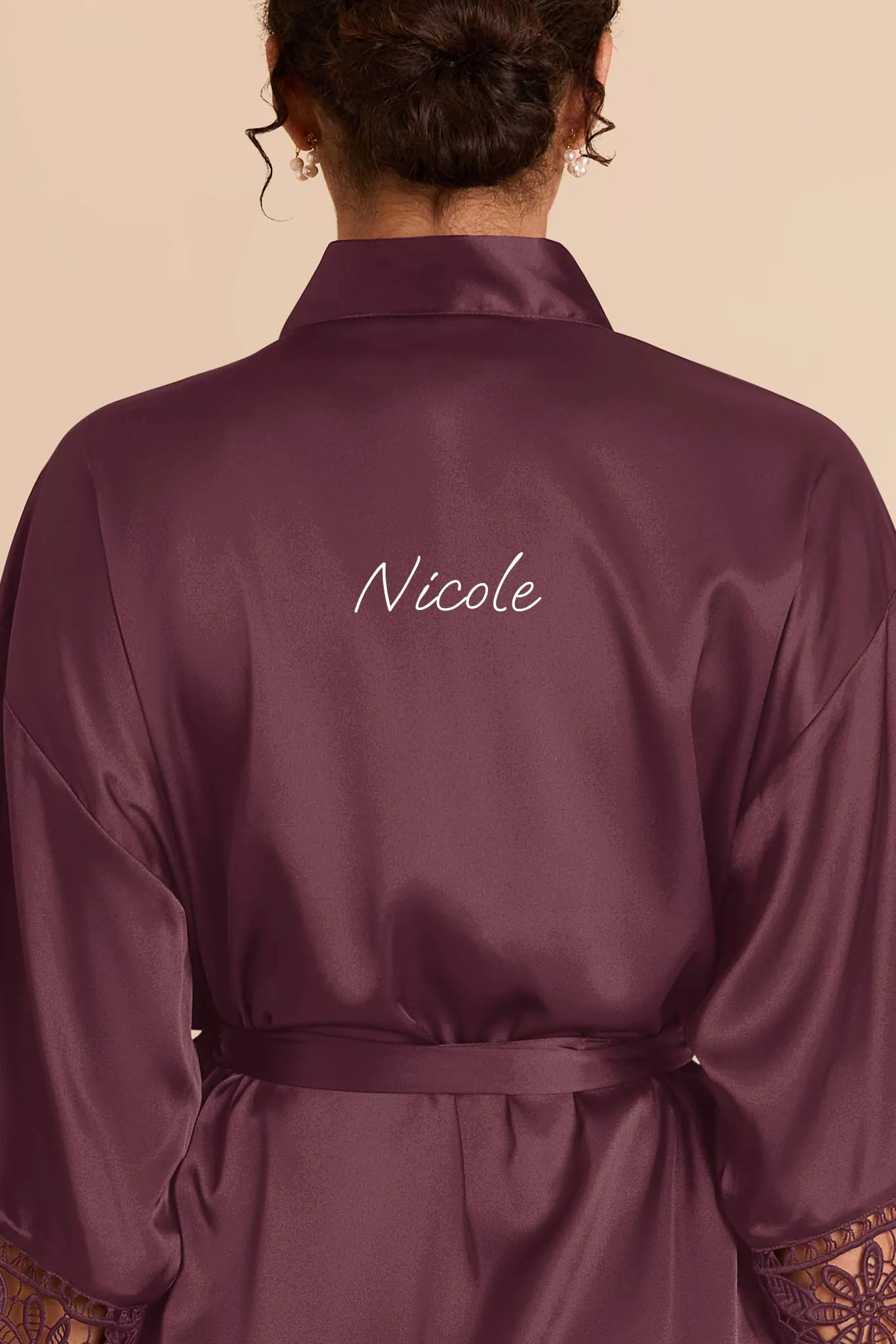 Claudine Lace Robe - Cabernet sold by Birdy Grey product image thumbnail 2