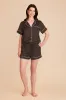 Jonny Satin Pajama Set - Espresso sold by Birdy Grey