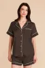 Jonny Satin Pajama Set - Espresso sold by Birdy Grey