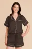 Jonny Satin Pajama Set - Espresso sold by Birdy Grey