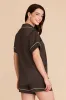 Jonny Satin Pajama Set - Espresso sold by Birdy Grey
