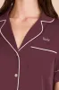 Jonny Satin Pajama Set - Cabernet sold by Birdy Grey