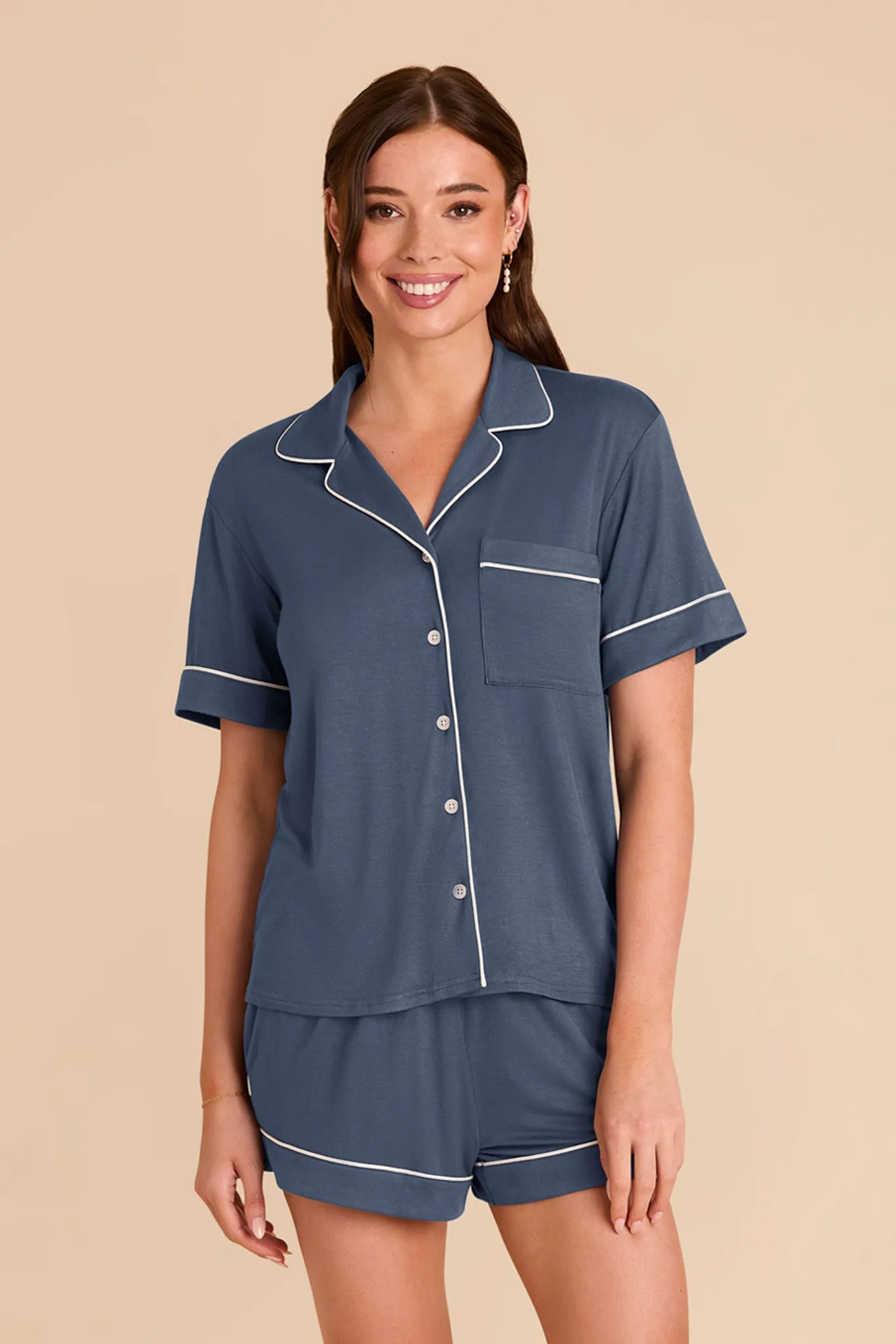 Jonny Pajama Set - Dusk Blue sold by Birdy Grey