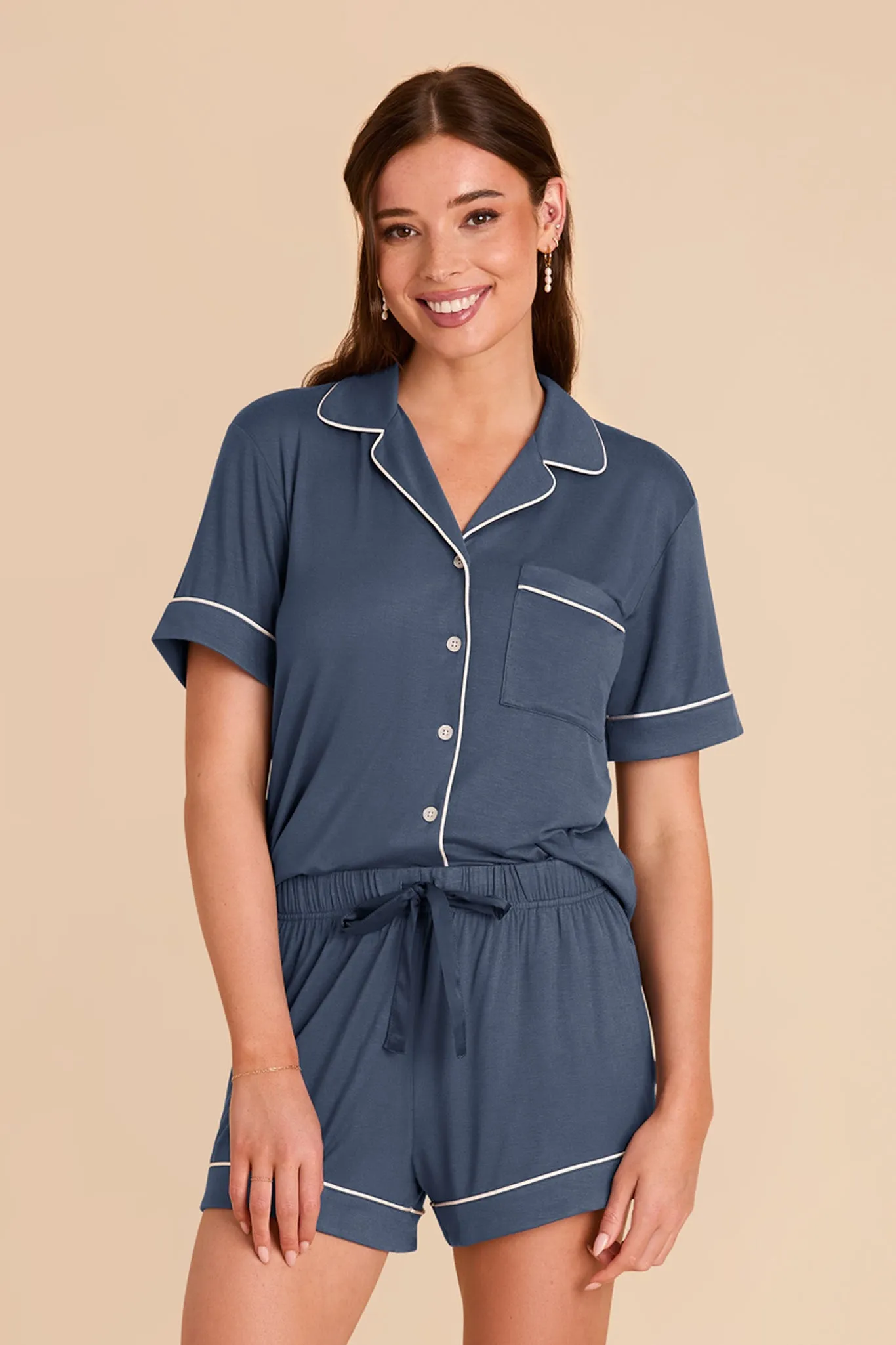 Jonny Pajama Set - Dusk Blue sold by Birdy Grey product image thumbnail 3