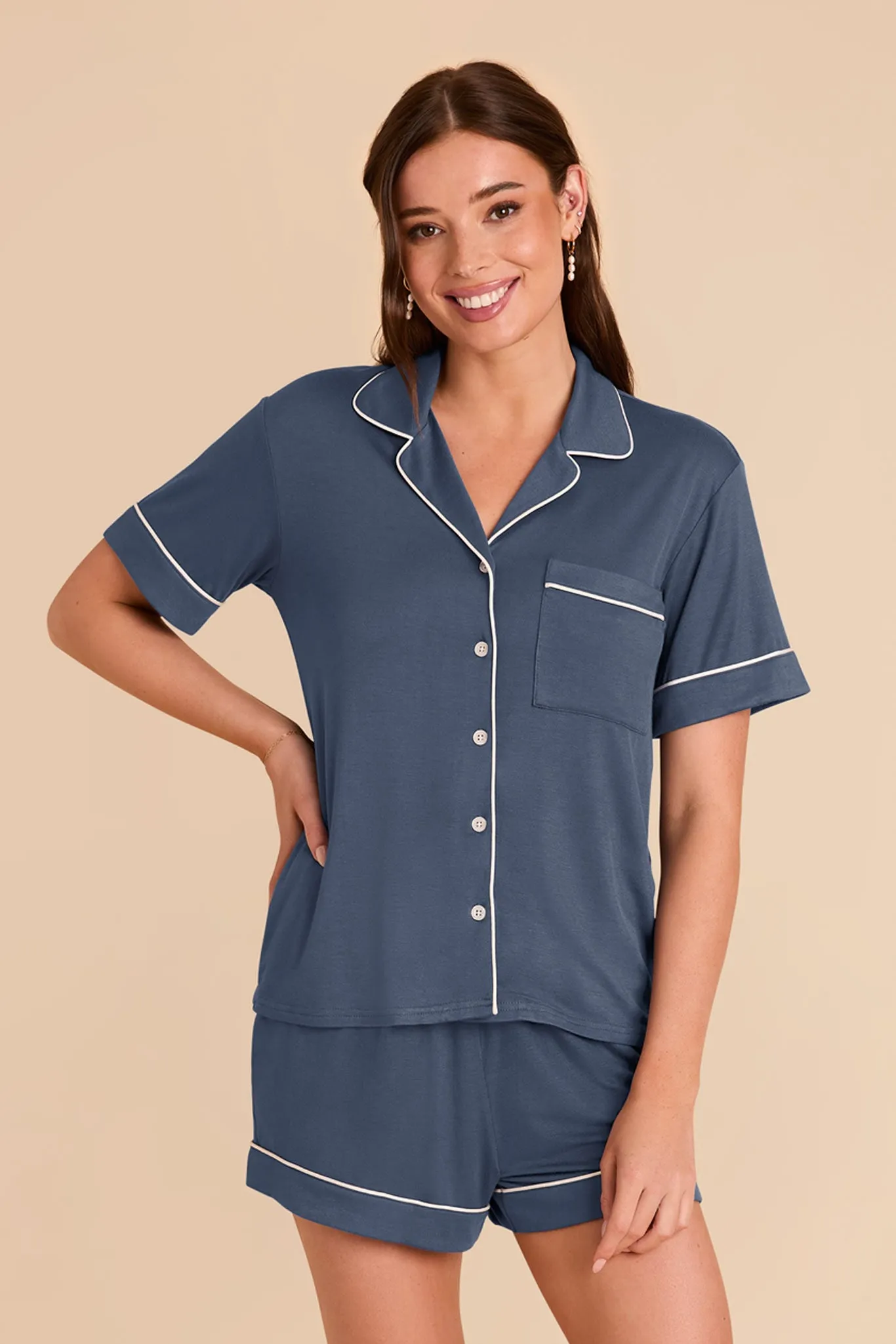 Jonny Pajama Set - Dusk Blue sold by Birdy Grey product image thumbnail 4