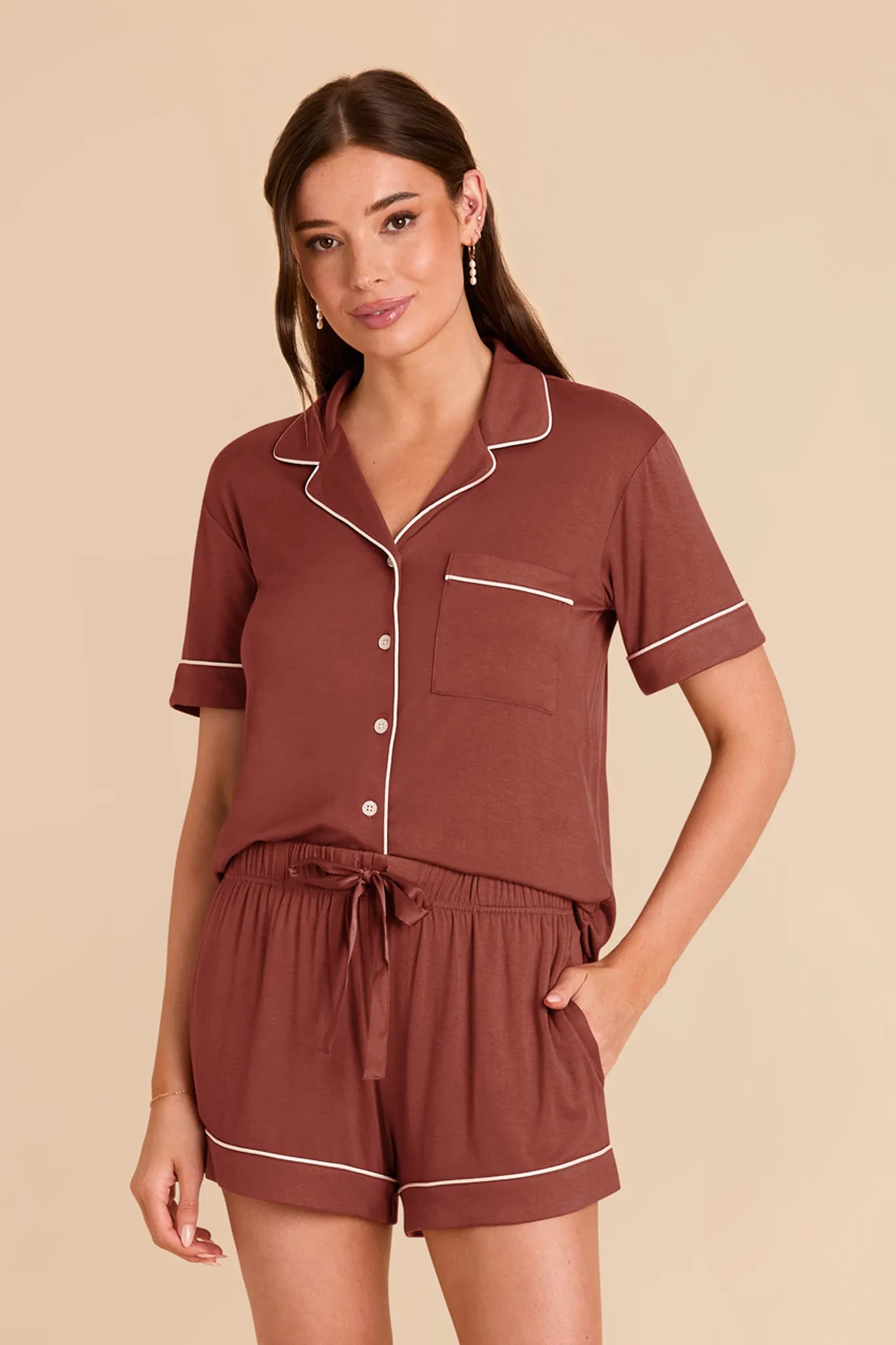 Jonny Pajama Set - Auburn sold by Birdy Grey product image thumbnail 4