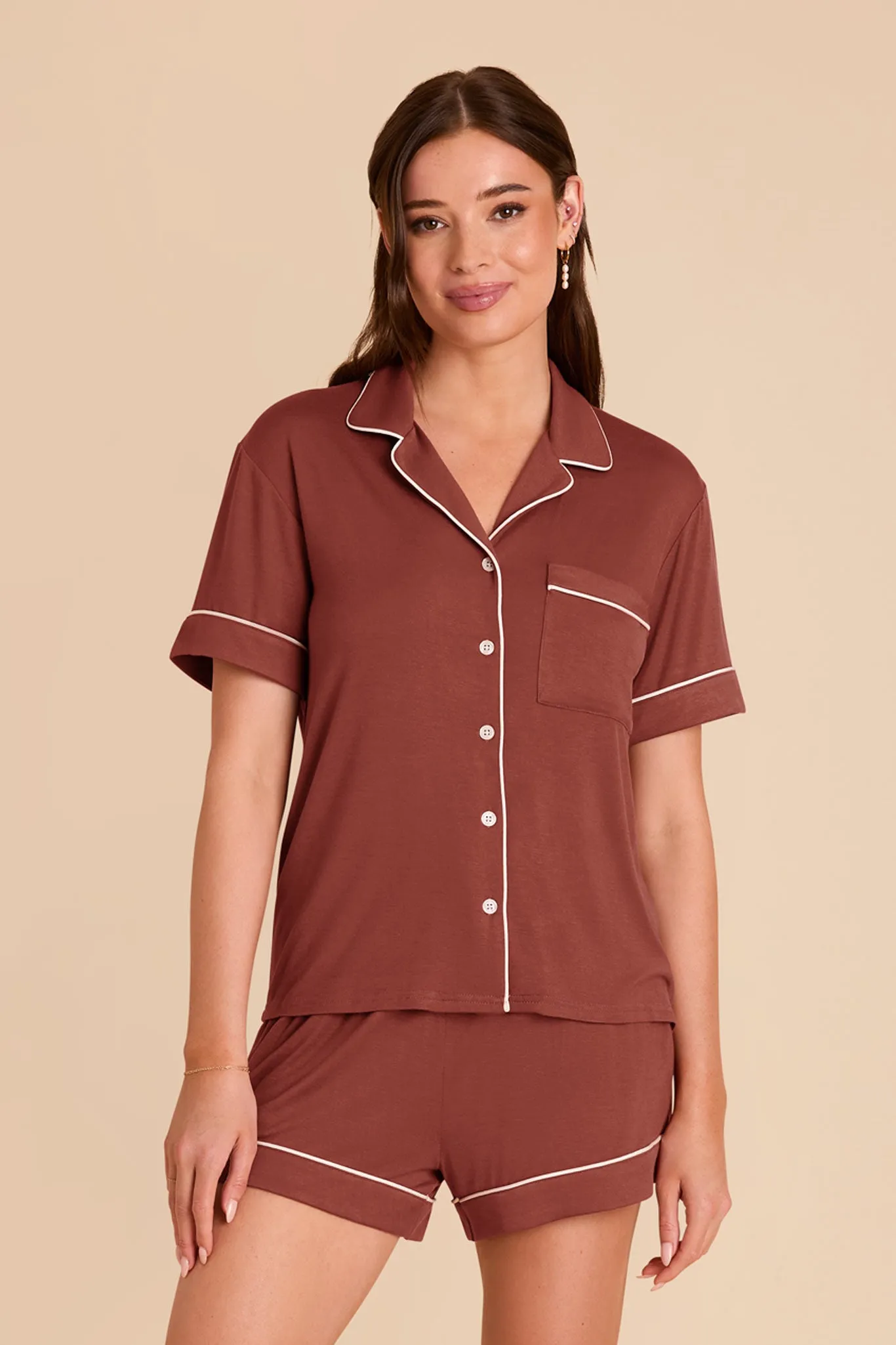 Jonny Pajama Set - Auburn sold by Birdy Grey