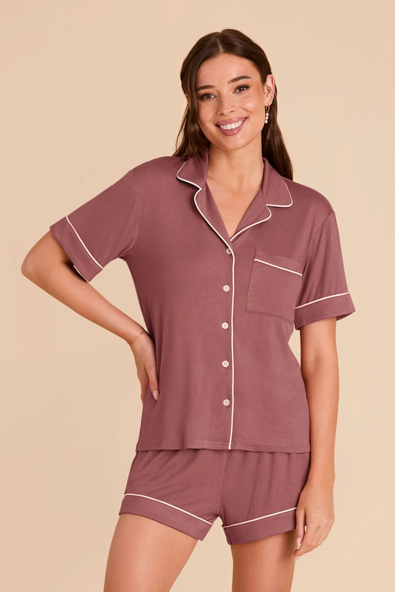 Jonny Pajama Set - Wild Rose sold by Birdy Grey