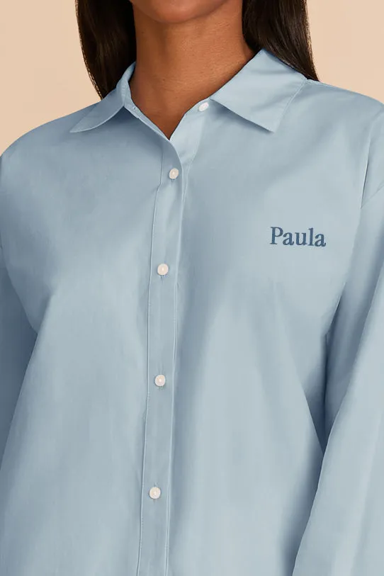 Ashtin Solid Shirt and Boxer Short Set - Light Blue sold by Birdy Grey product image thumbnail 2