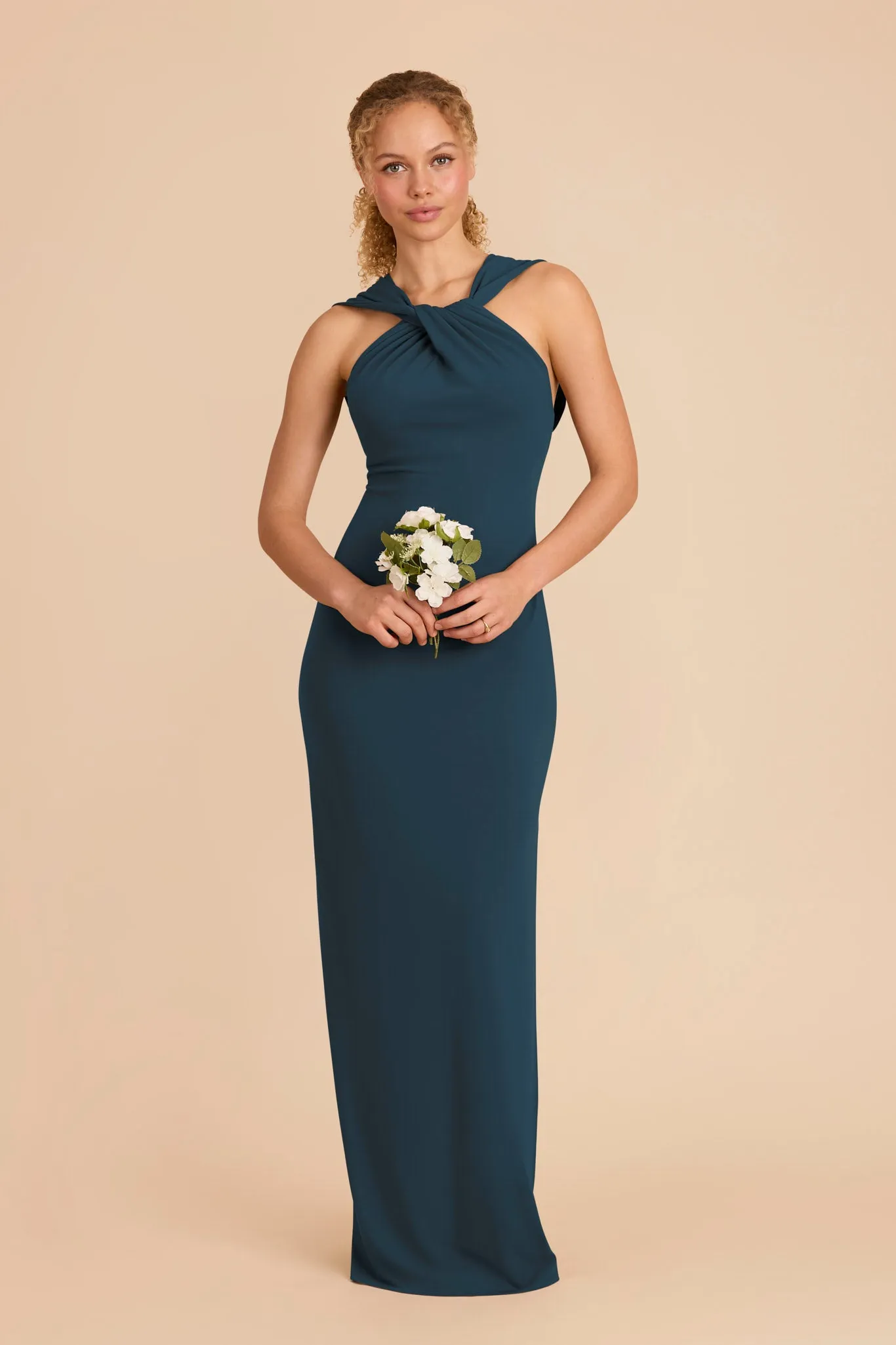 Erica Luxe Knit Dress - Dark Teal sold by Birdy Grey