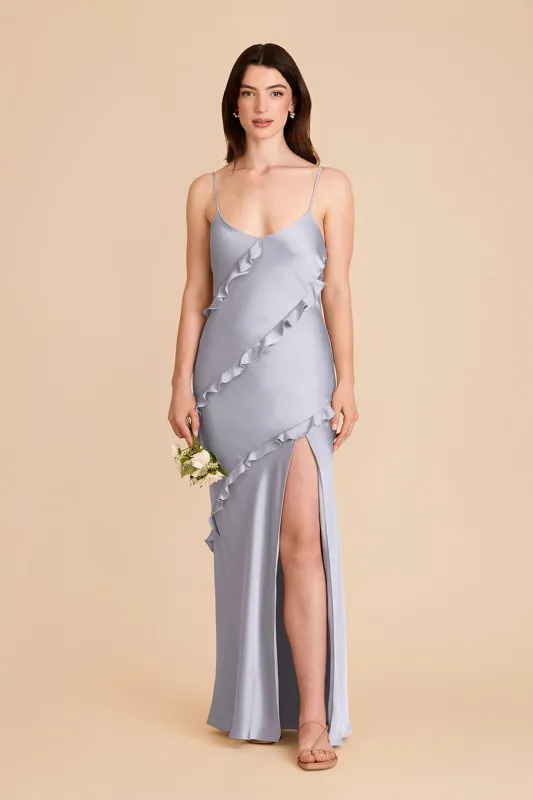 Valentina Matte Satin Dress - Periwinkle Blue sold by Birdy Grey