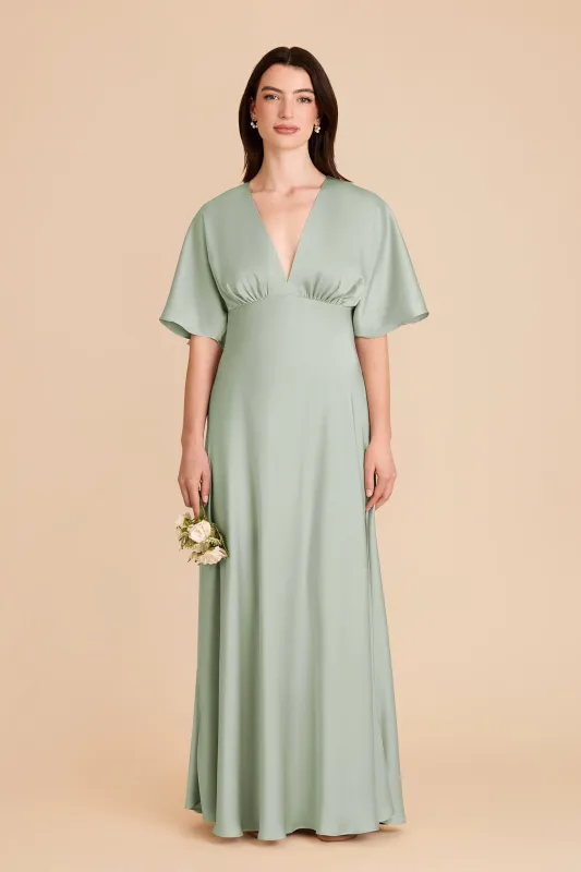 Shyla Matte Satin Dress - Sage sold by Birdy Grey