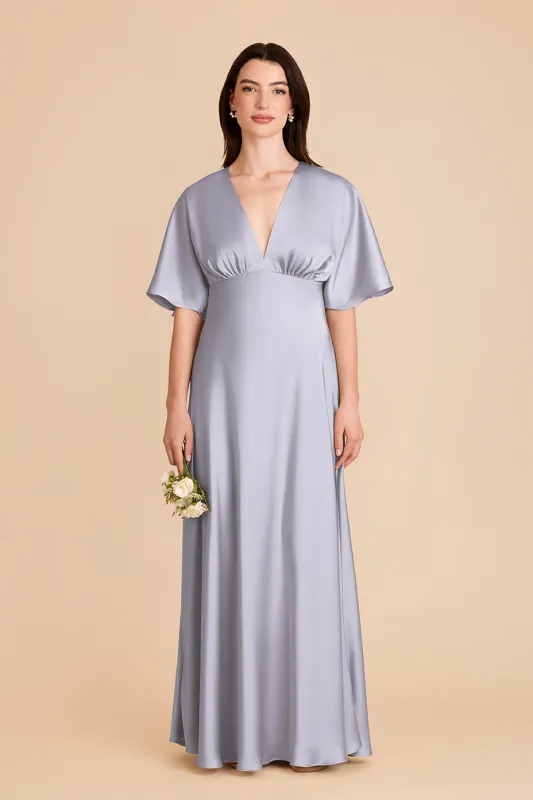 Shyla Matte Satin Dress - Periwinkle Blue sold by Birdy Grey