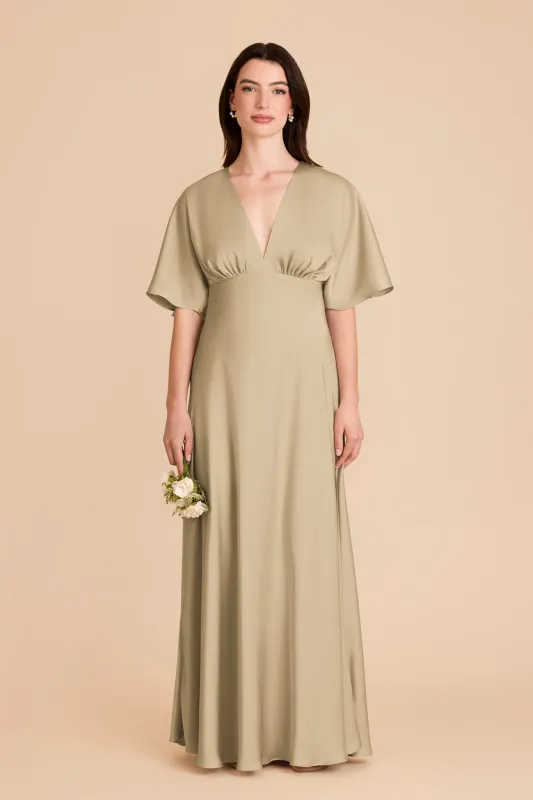 Shyla Matte Satin Dress - Moss Green sold by Birdy Grey
