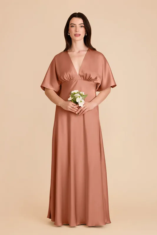 Shyla Matte Satin Dress - Desert Rose sold by Birdy Grey