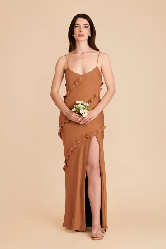 Valentina Matte Satin Dress - Rust sold by Birdy Grey