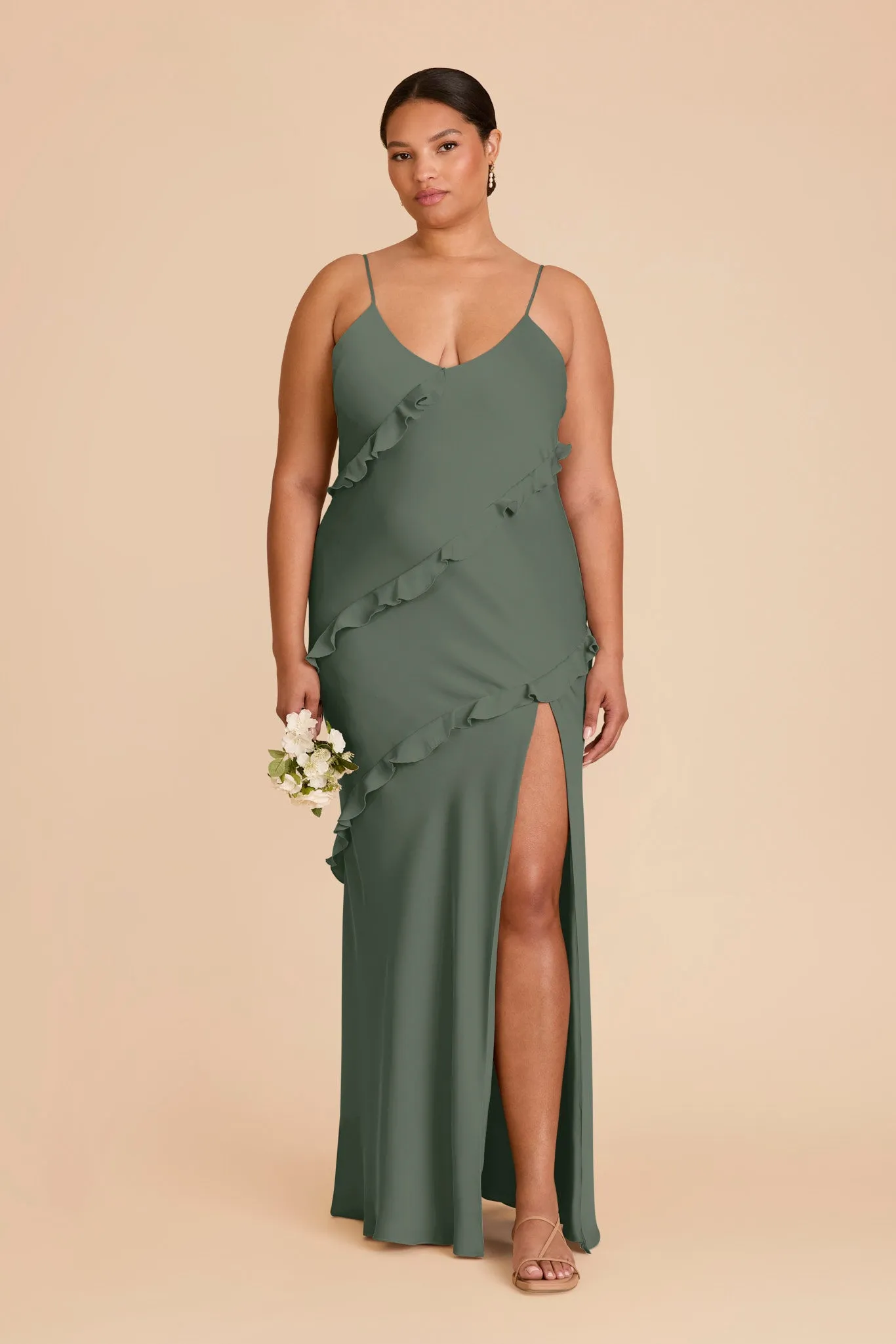 Valentina Matte Satin Dress - Eucalyptus sold by Birdy Grey product image thumbnail 2