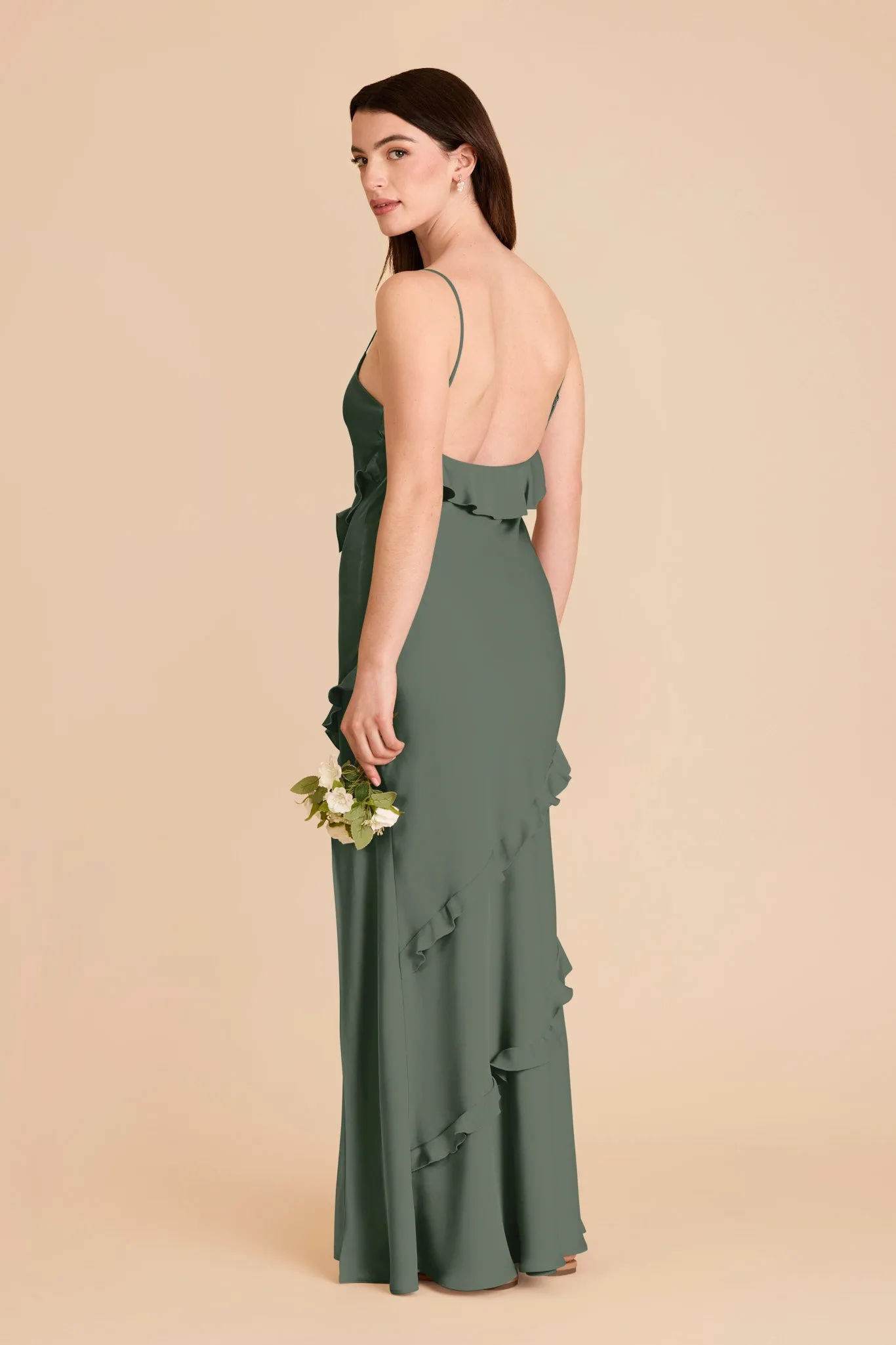 Valentina Matte Satin Dress - Eucalyptus sold by Birdy Grey product image thumbnail 4