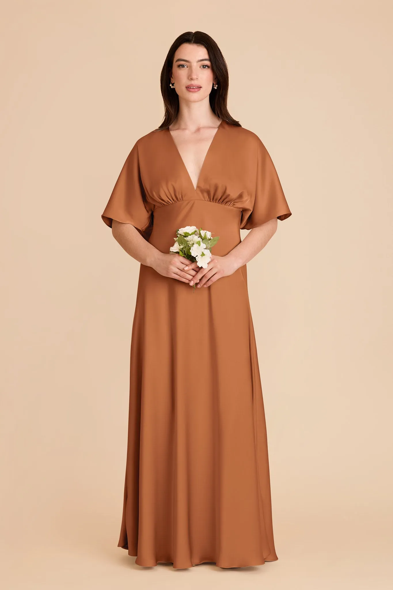Shyla Matte Satin Dress - Rust sold by Birdy Grey product image thumbnail 3