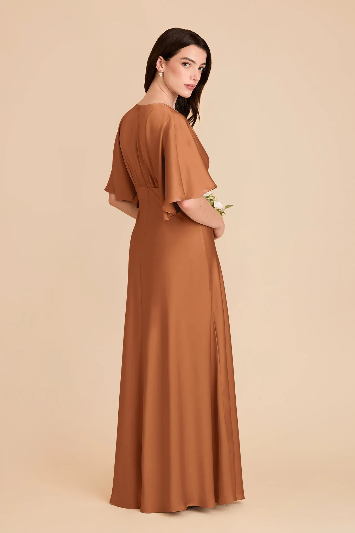 Shyla Matte Satin Dress - Rust sold by Birdy Grey product image thumbnail 4