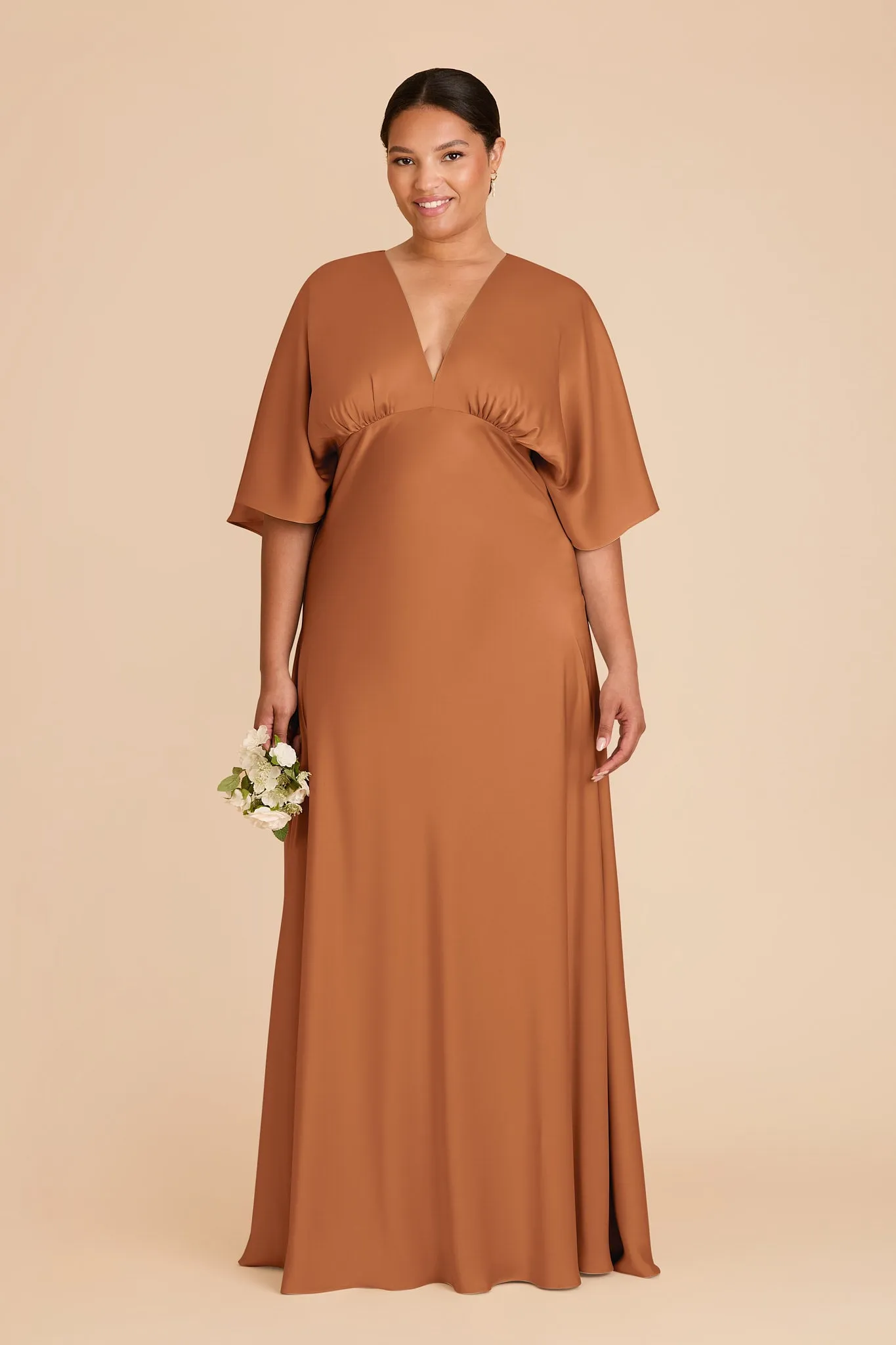 Shyla Matte Satin Dress - Rust sold by Birdy Grey product image thumbnail 2