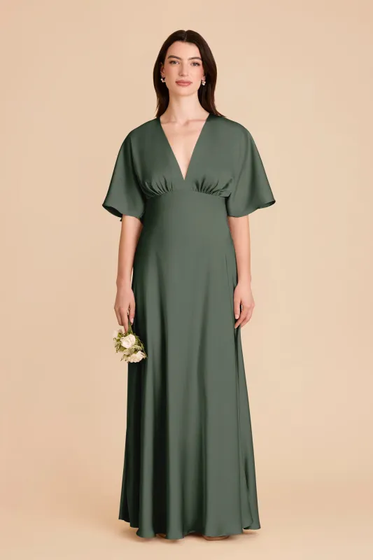 Shyla Matte Satin Dress - Eucalyptus sold by Birdy Grey