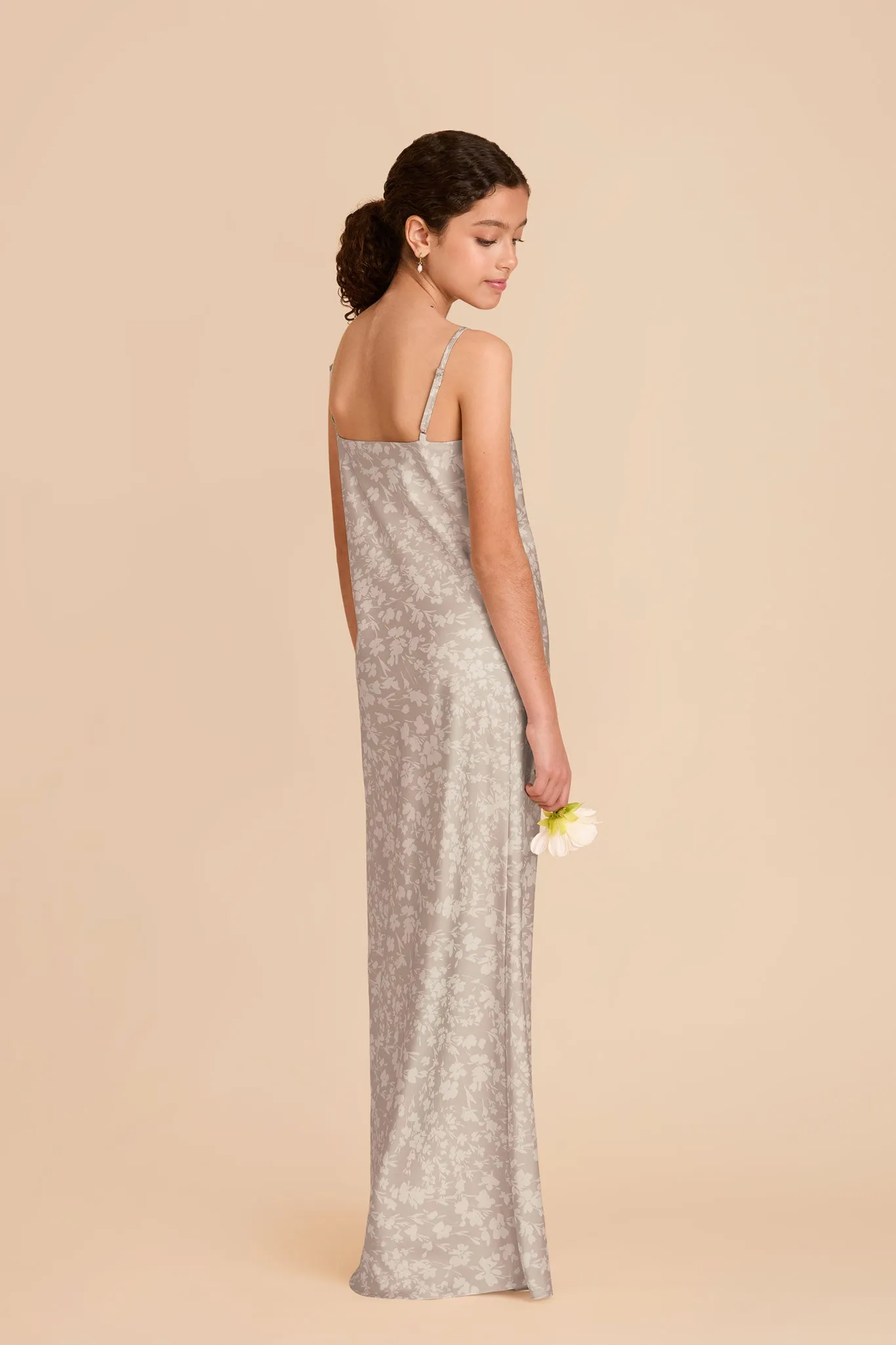 Elisa Junior Matte Satin Dress - Almond Dreamy Floral sold by Birdy Grey product image thumbnail 3