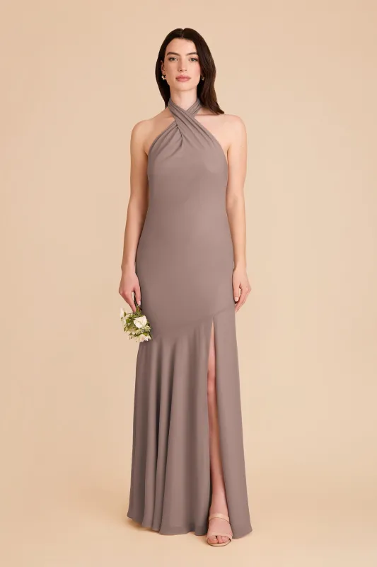 Stephanie Chiffon Dress - Toffee sold by Birdy Grey