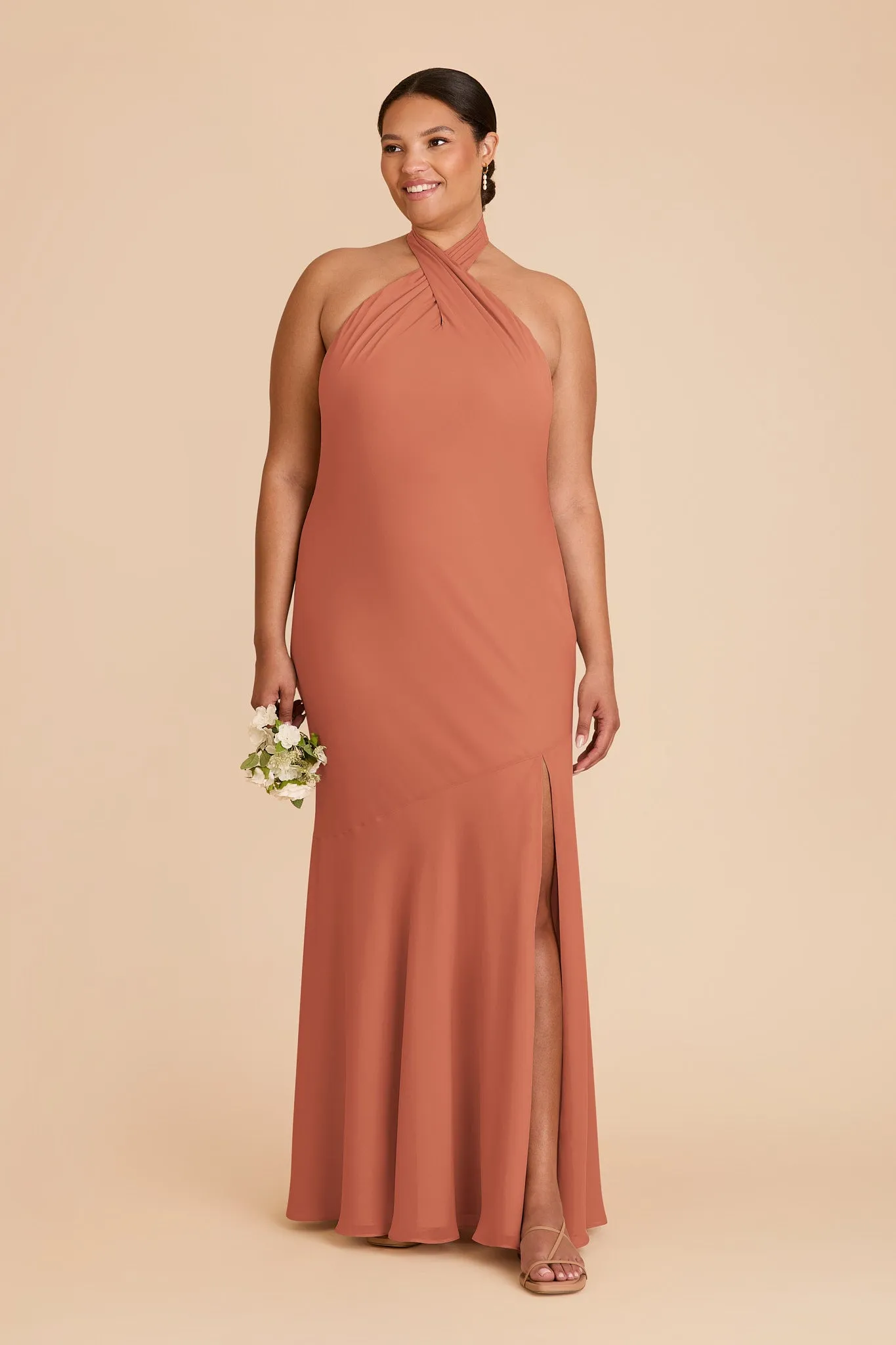 Stephanie Chiffon Dress - Terracotta sold by Birdy Grey product image thumbnail 2