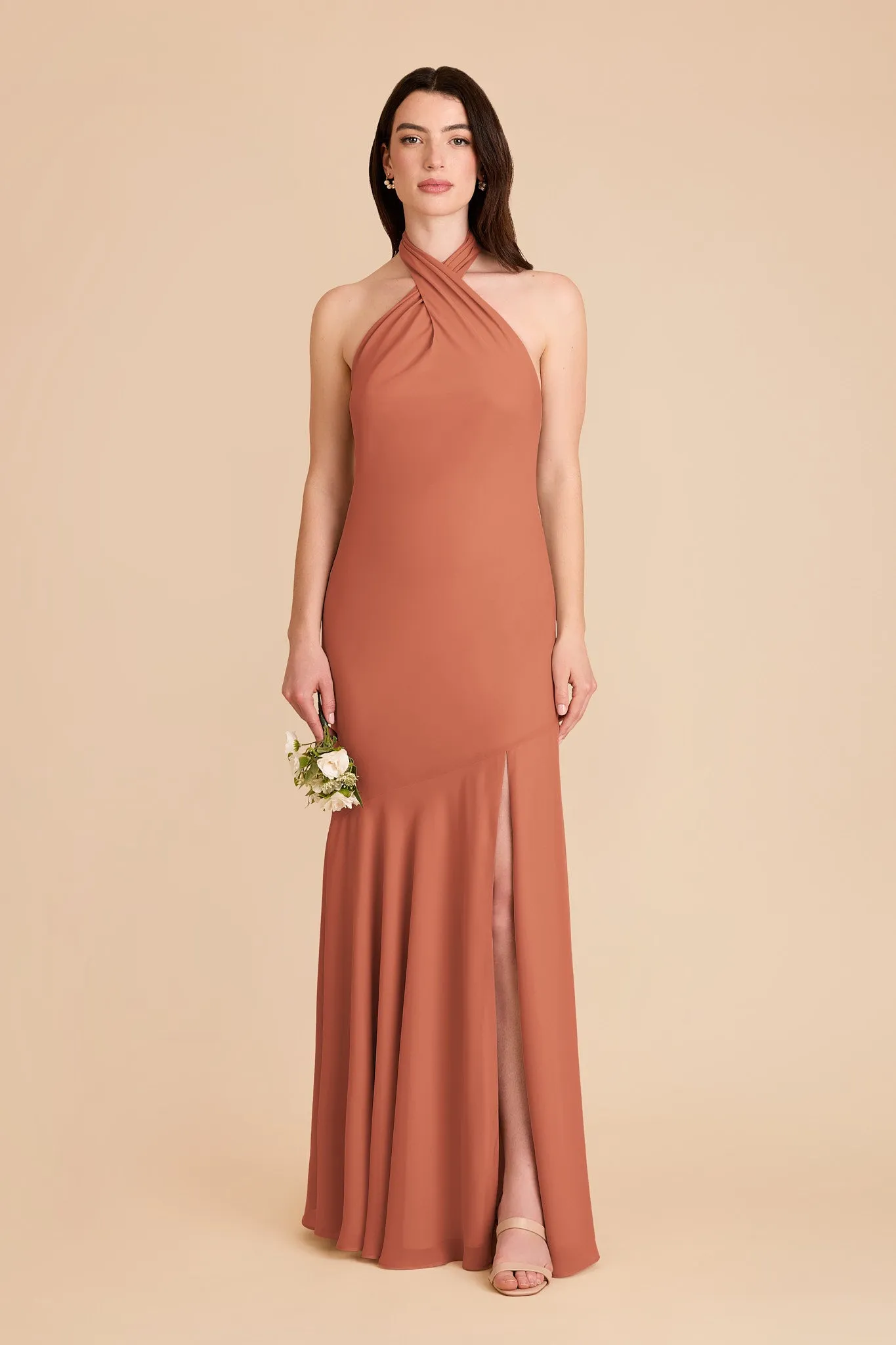 Stephanie Chiffon Dress - Terracotta sold by Birdy Grey product image thumbnail 3
