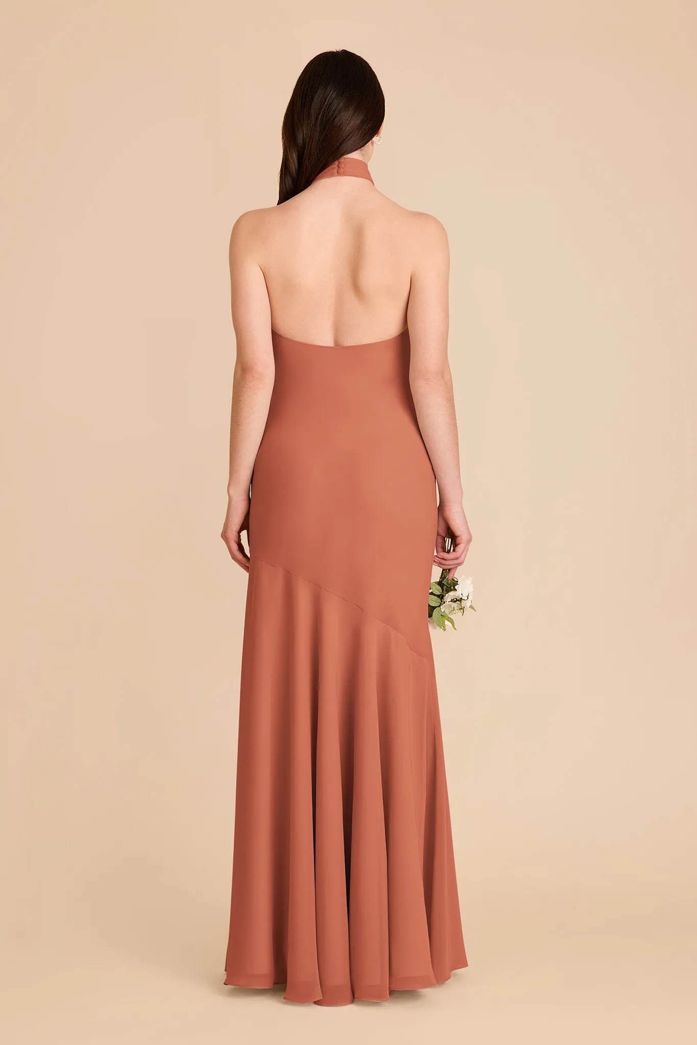 Stephanie Chiffon Dress - Terracotta sold by Birdy Grey product image thumbnail 5