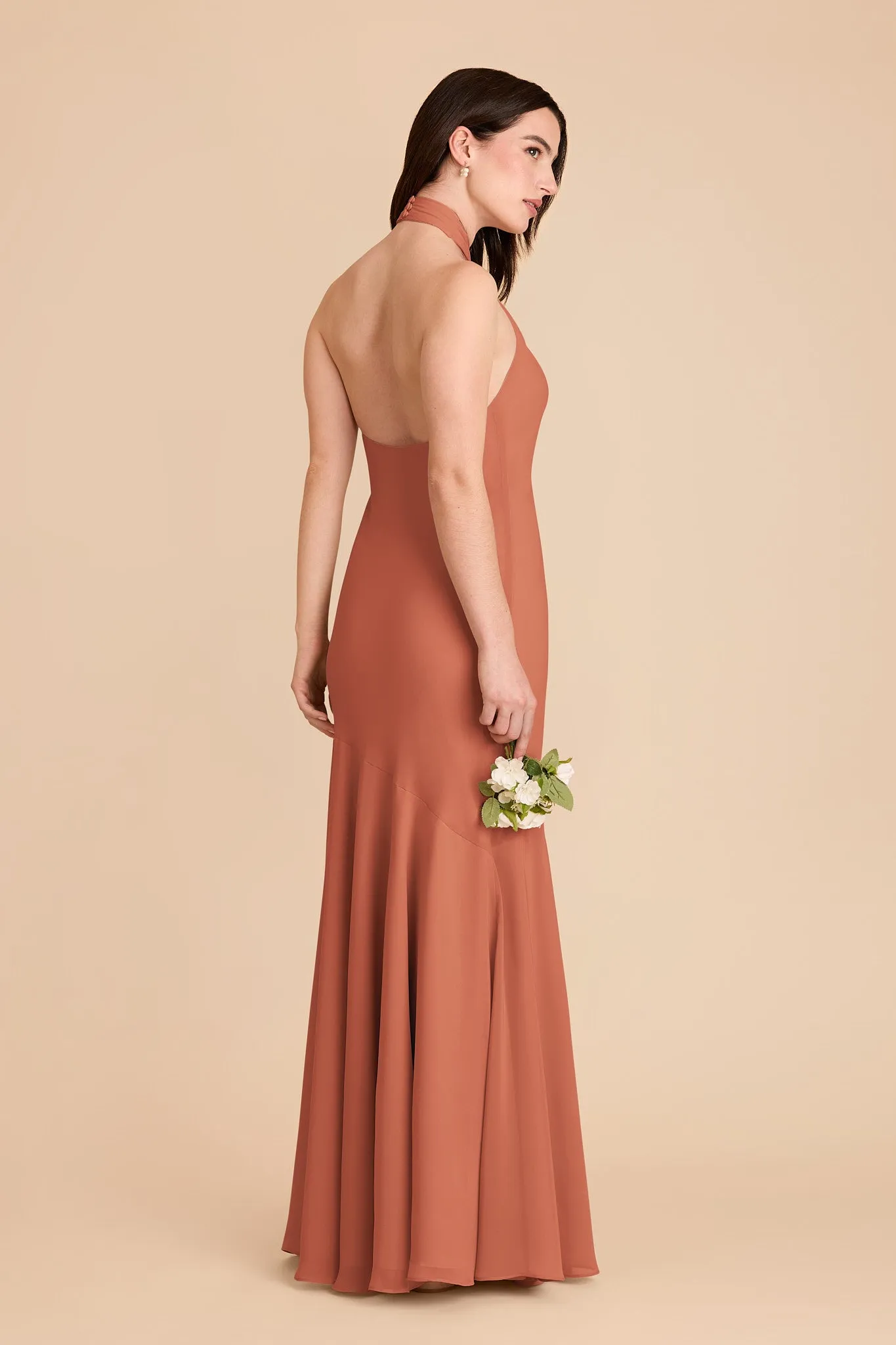 Stephanie Chiffon Dress - Terracotta sold by Birdy Grey product image thumbnail 4