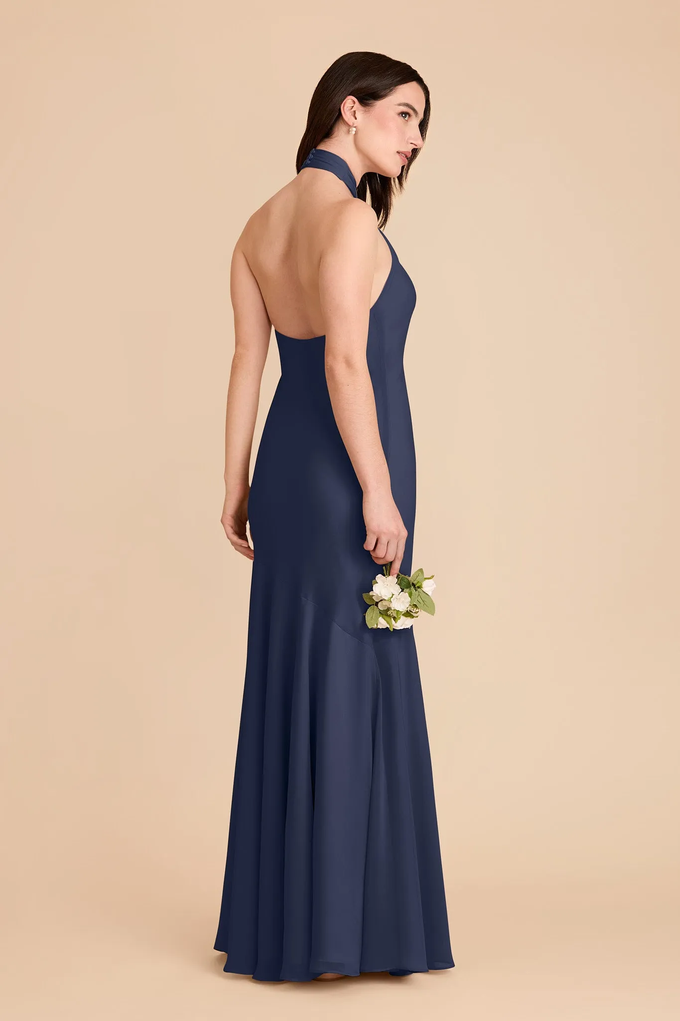 Stephanie Chiffon Dress - Slate Blue sold by Birdy Grey product image thumbnail 4