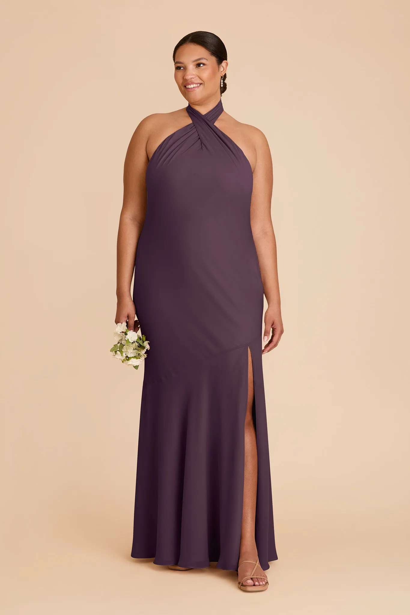 Stephanie Chiffon Dress - Plum sold by Birdy Grey product image thumbnail 2