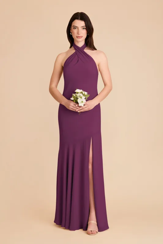 Stephanie Chiffon Dress - Fig sold by Birdy Grey