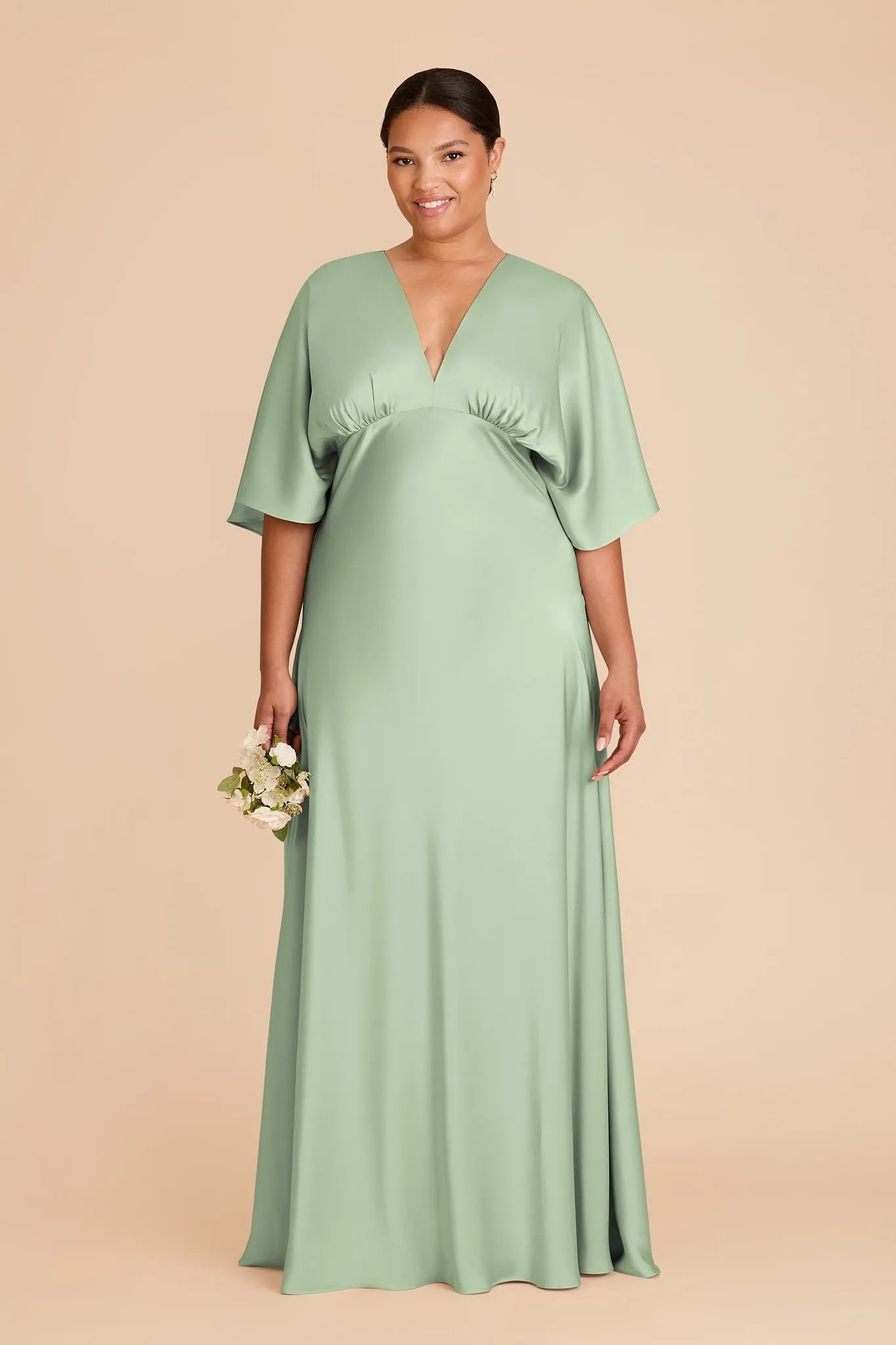 Shyla Matte Satin Dress - Pistachio sold by Birdy Grey product image thumbnail 2