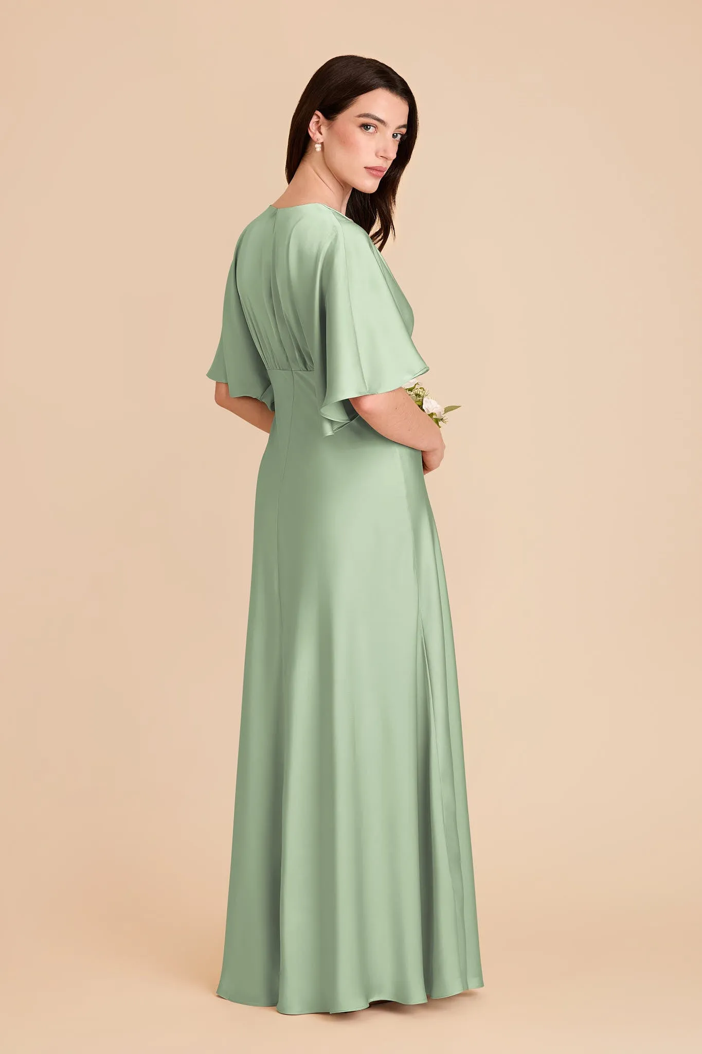Shyla Matte Satin Dress - Pistachio sold by Birdy Grey product image thumbnail 4