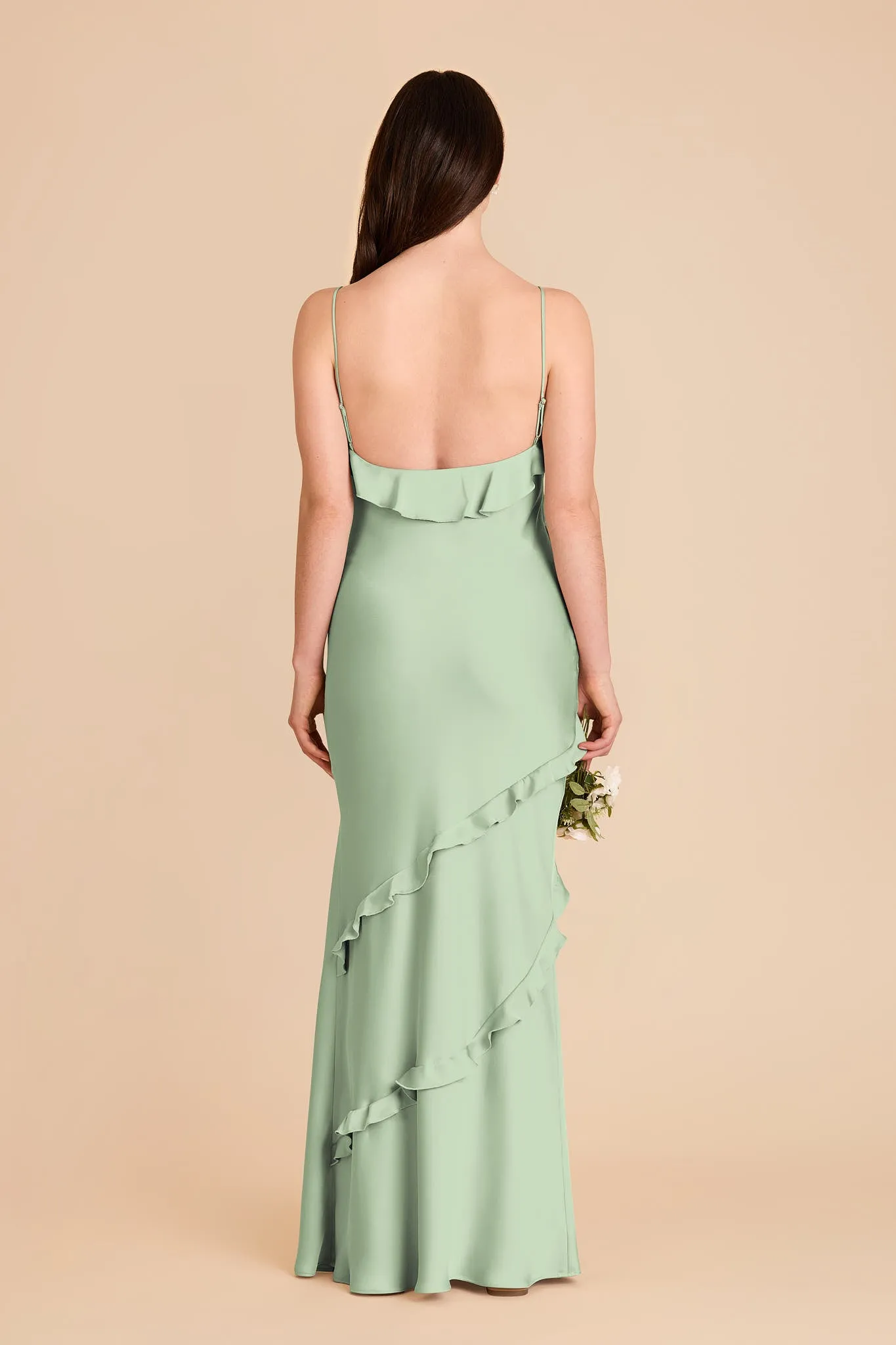 Valentina Matte Satin Dress - Pistachio sold by Birdy Grey product image thumbnail 5