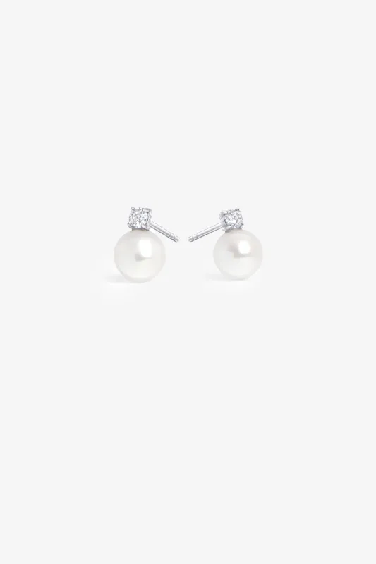 Gaia Stud Earrings by Mia Bijoux - Silver sold by Birdy Grey