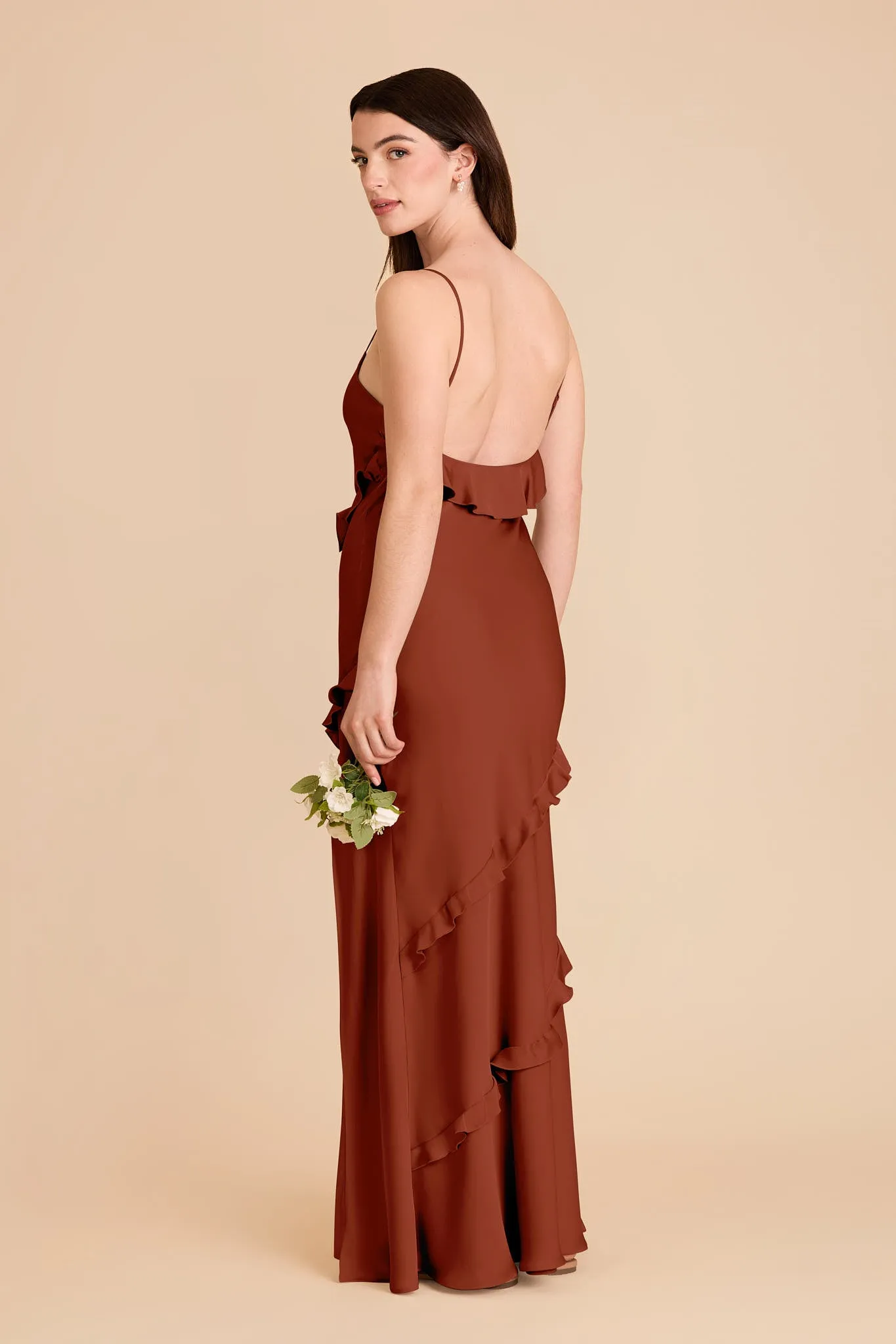 Valentina Matte Satin Dress - Auburn sold by Birdy Grey product image thumbnail 4