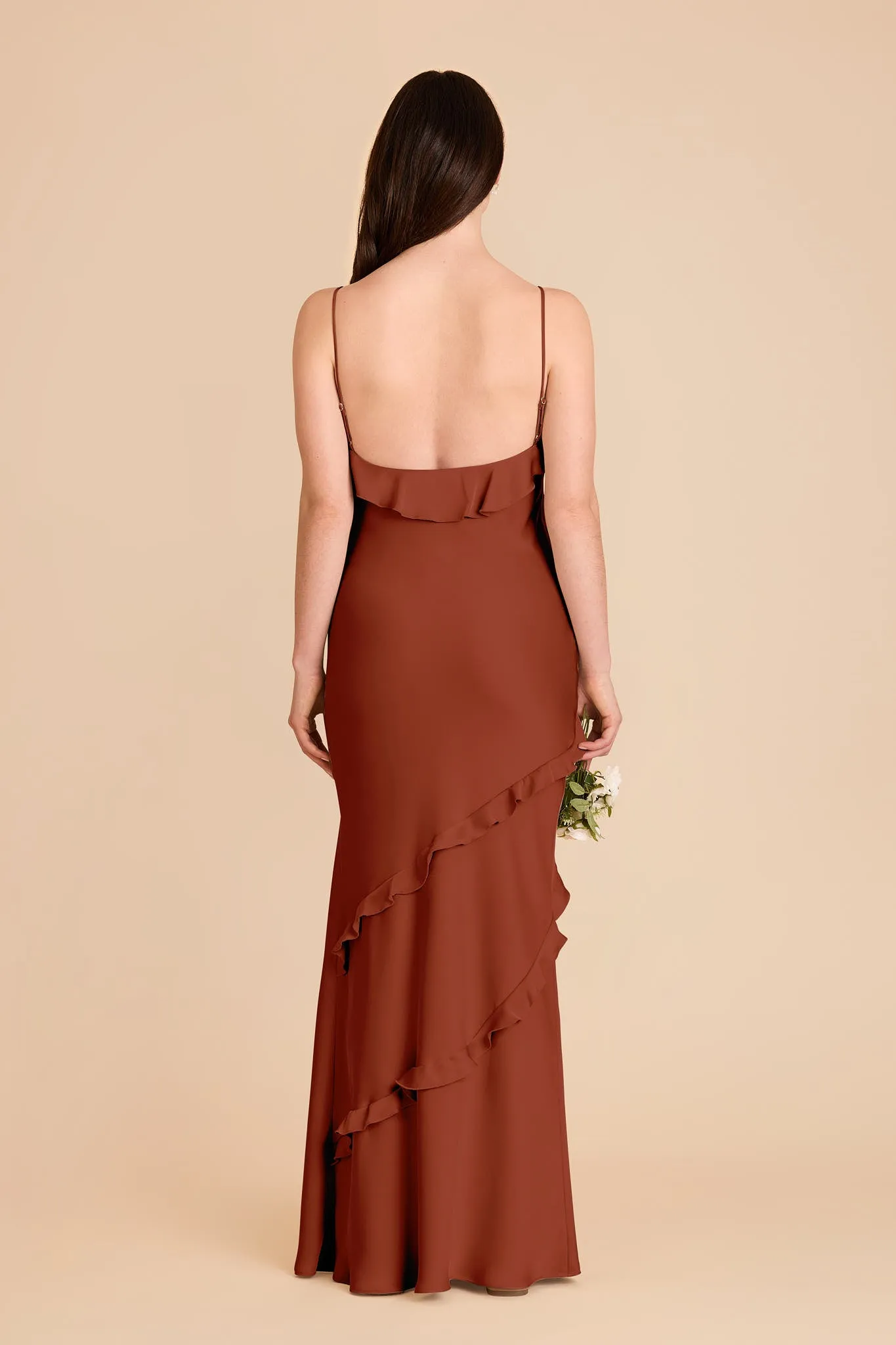 Valentina Matte Satin Dress - Auburn sold by Birdy Grey product image thumbnail 5