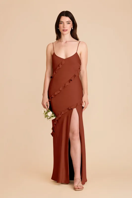 Valentina Matte Satin Dress - Auburn sold by Birdy Grey
