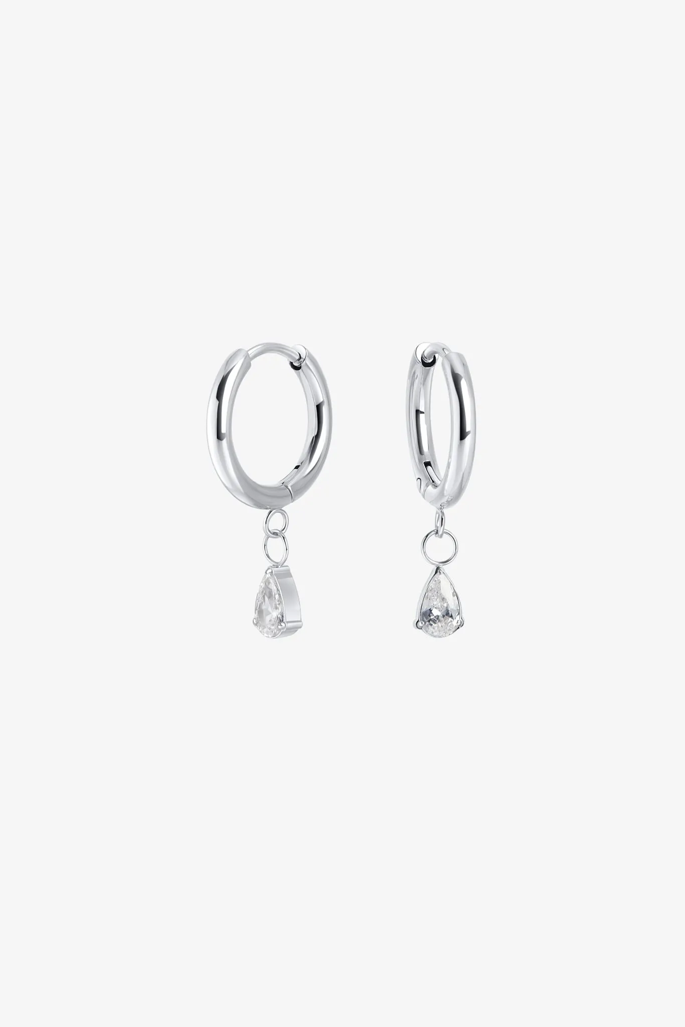 Beth Huggie Earrings by Mia Bijoux - Silver sold by Birdy Grey
