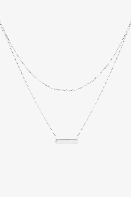 Brooklyn Pendant Necklace by Mia Bijoux - Silver sold by Birdy Grey