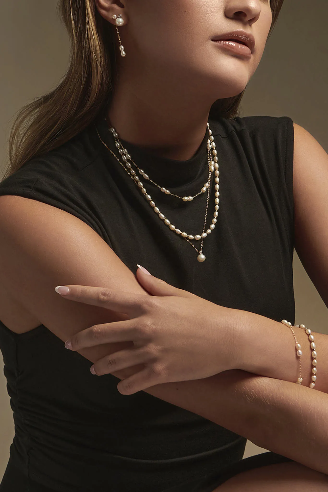 Gaia Stud Earrings by Mia Bijoux - Gold sold by Birdy Grey product image thumbnail 2