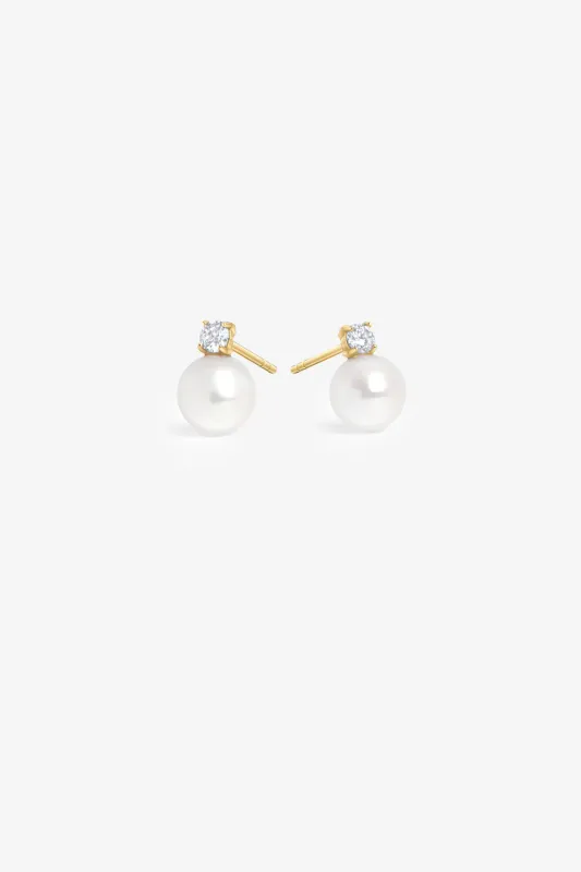 Gaia Stud Earrings by Mia Bijoux - Gold sold by Birdy Grey