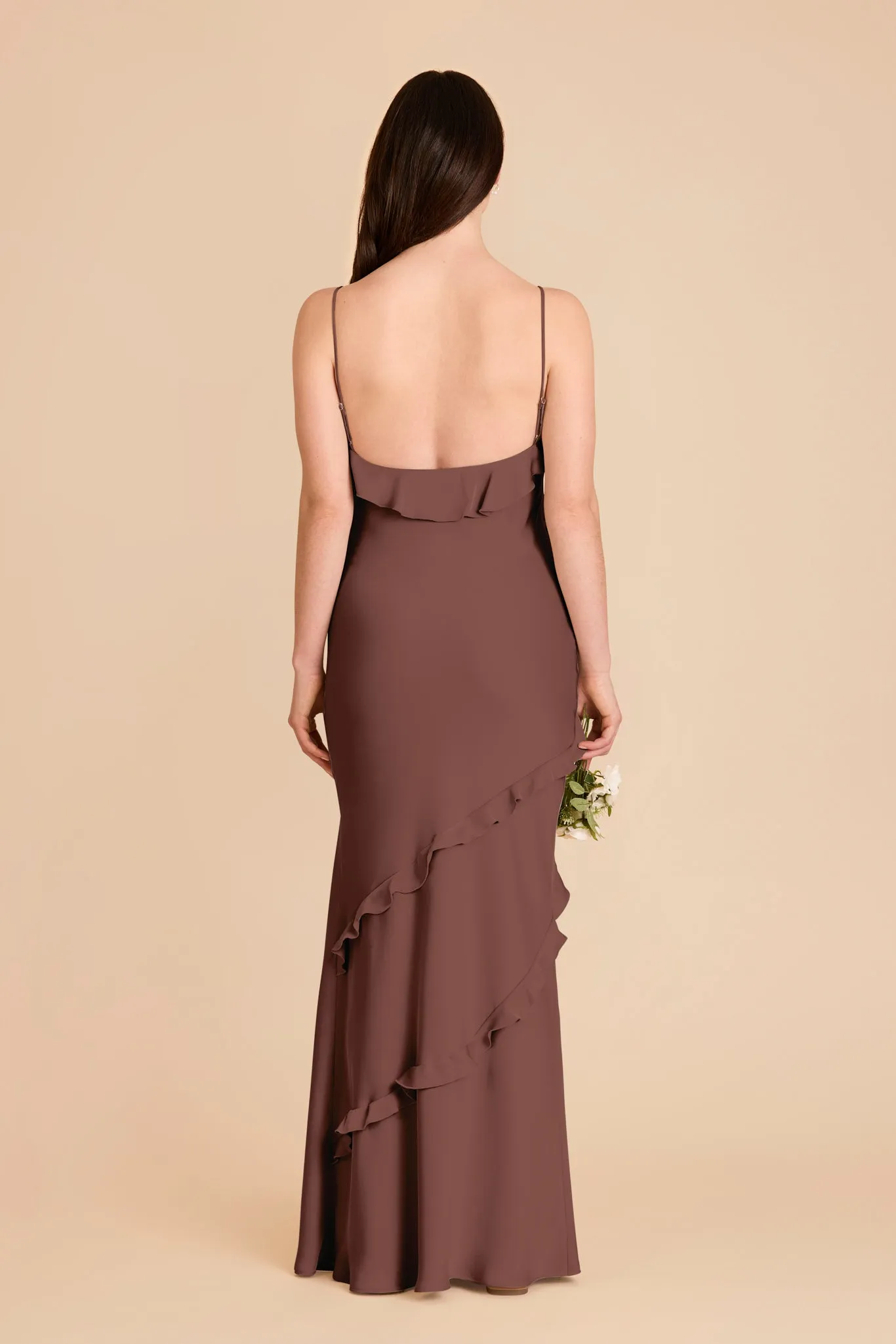 Valentina Matte Satin Dress - Chocolate Brown sold by Birdy Grey product image thumbnail 4